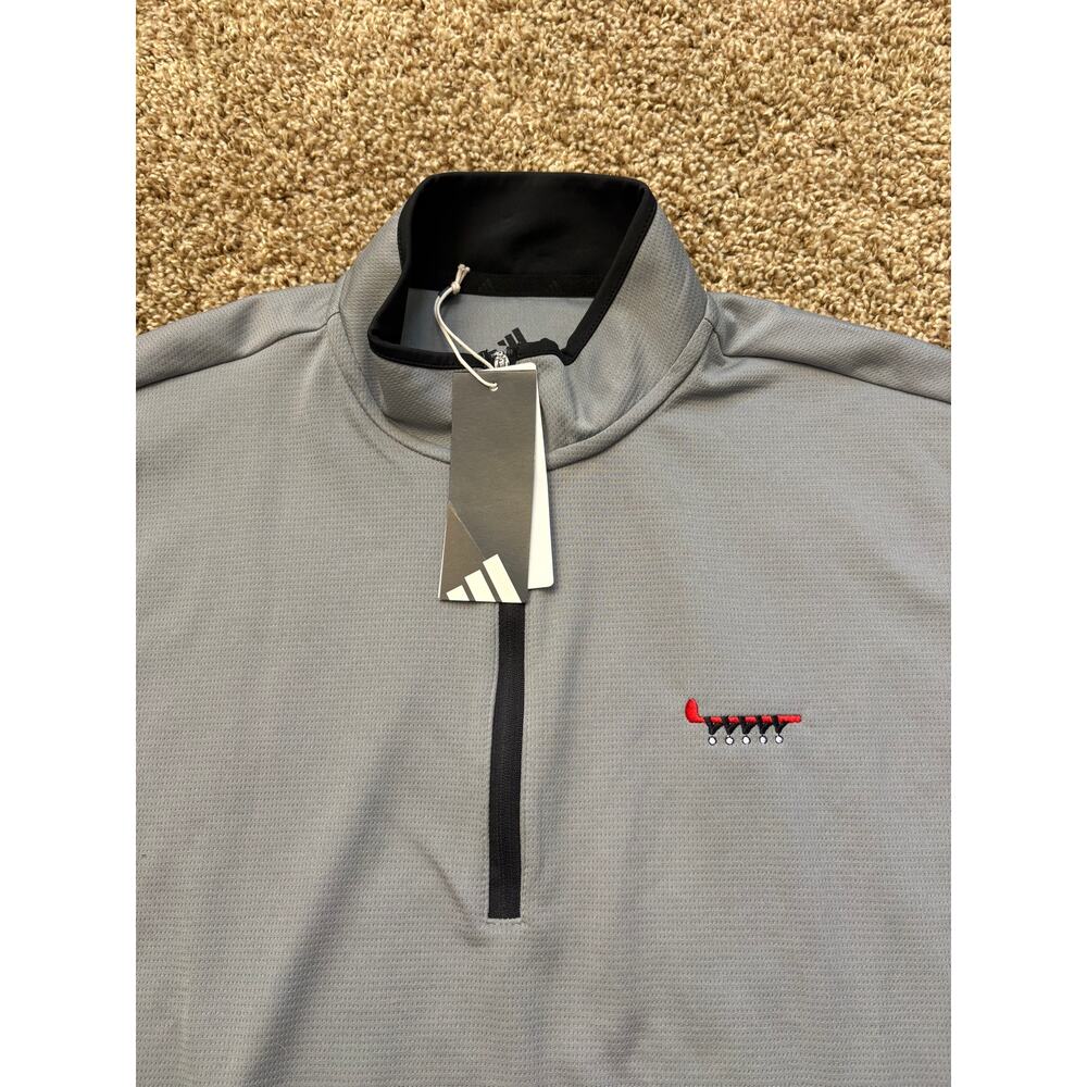 NWT Adidas Core Lightweight 1/4 Zip Golf Pullover Grey Mens Size Medium MSRP $70